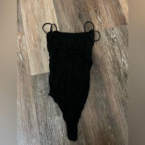 Open back body suit, size medium